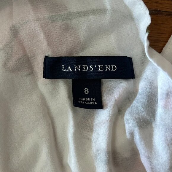 Lands' End Floral Fit and Flare V-Neck Sleeveless Lined Mini Dress Size 8 A Line - Picture 10 of 16